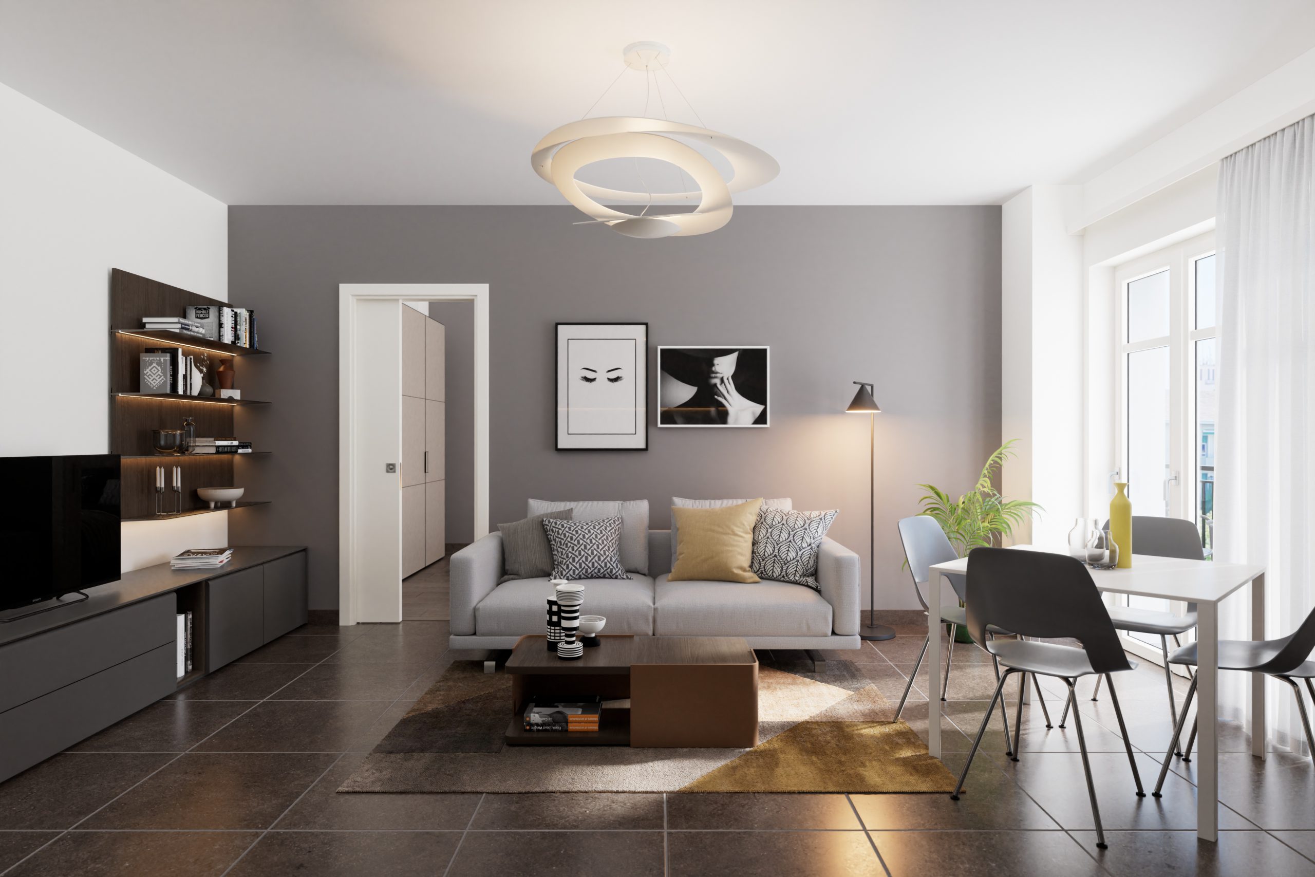 san rocchetto 20 torino render interno appartamento 10 soggiorno